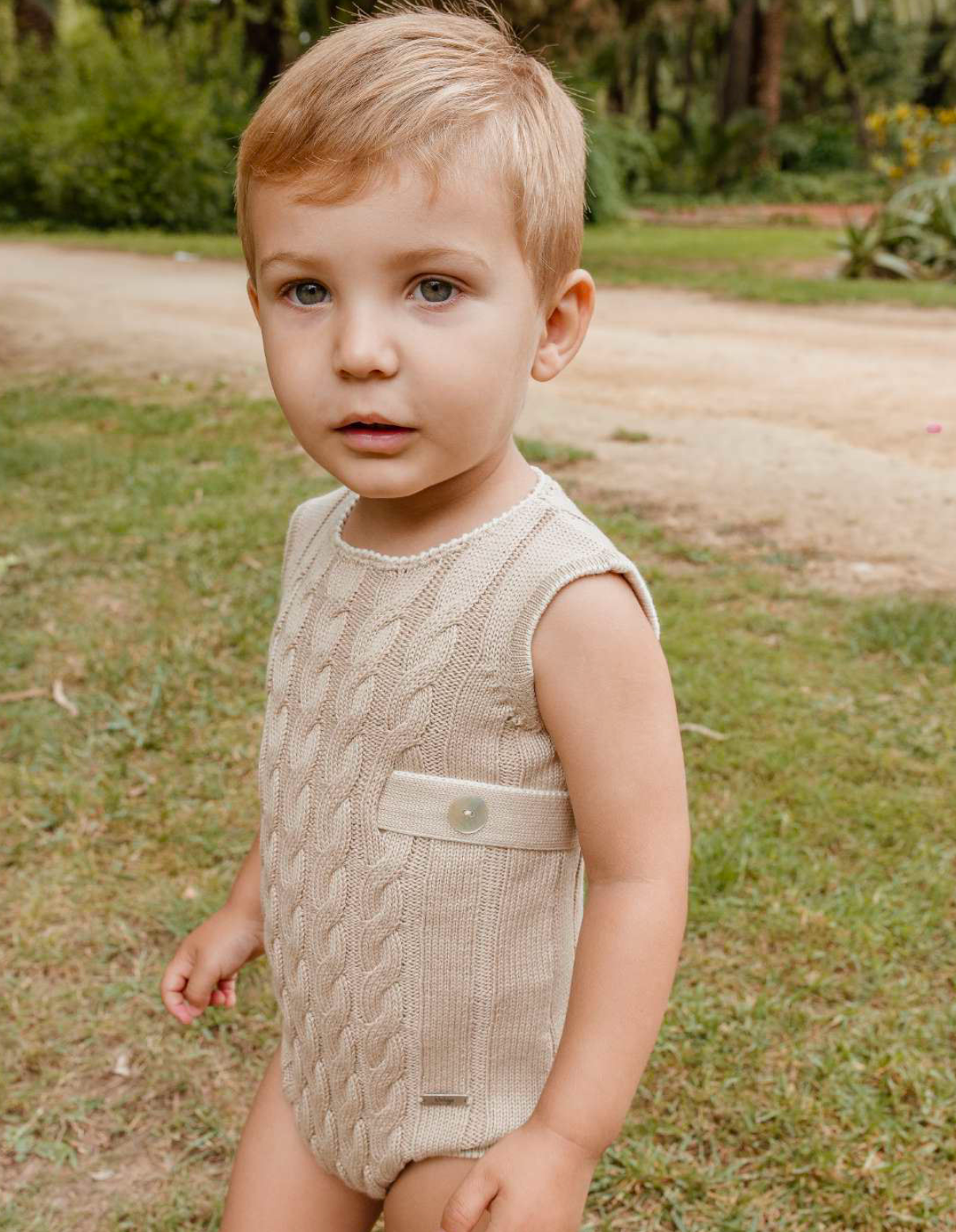 Camel Sleeveless Romper